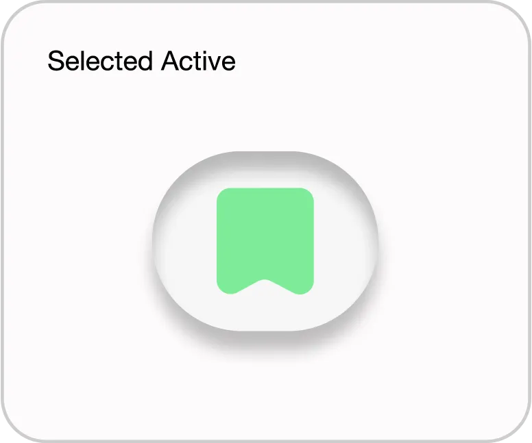 Save Button Selected Active State